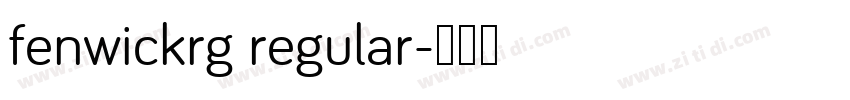 fenwickrg regular字体转换